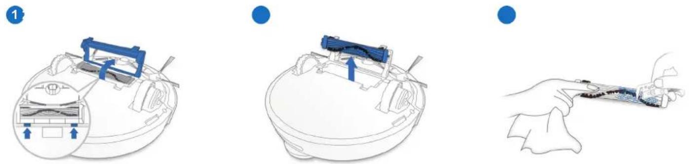 ECOVACS Deebot 900 - Brosse principale, option Aspiration directe et brosses laterales - 1