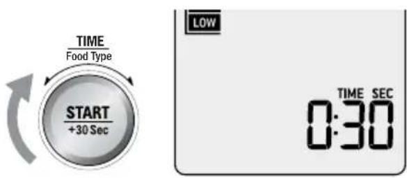 BREVILLE the Quick Touch Crisp BMO700 - Tourner le cadran TEMPS - 1