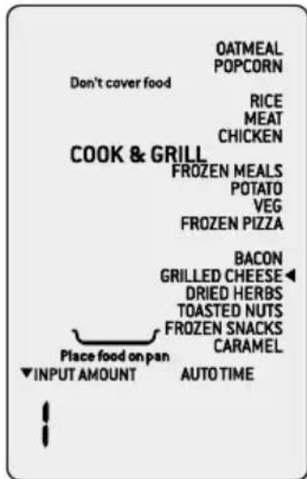 BREVILLE the Quick Touch Crisp BMO700 - Selecting a COOK & GRILL setting - 5