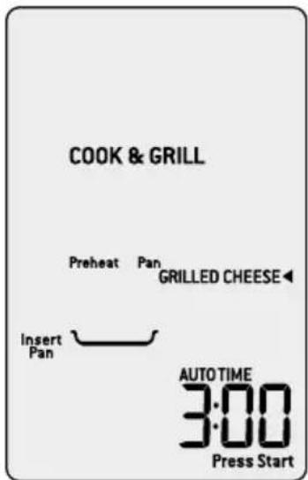 BREVILLE the Quick Touch Crisp BMO700 - Selecting a COOK & GRILL setting - 3