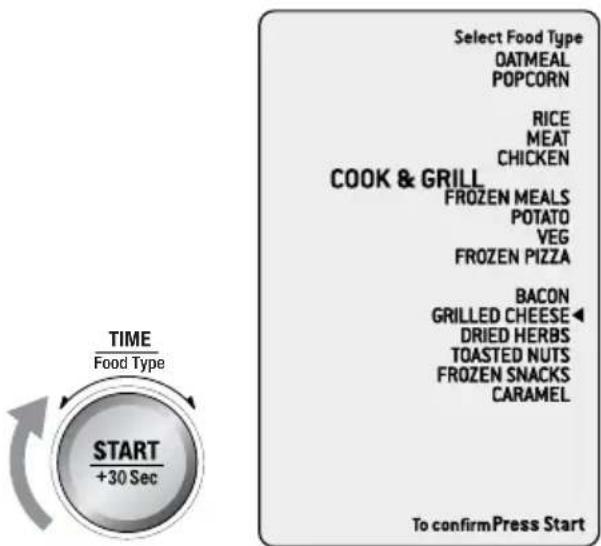 BREVILLE the Quick Touch Crisp BMO700 - Délectionner un réglage de CUISSON & GRILLAGE - 1
