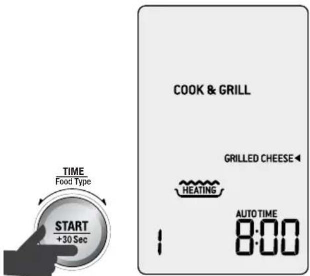 BREVILLE the Quick Touch Crisp BMO700 - Délectionner un réglage de CUISSON & GRILLAGE - 7