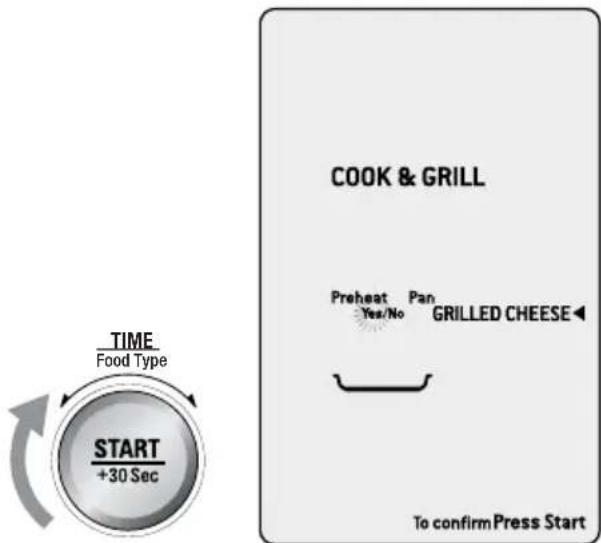 BREVILLE the Quick Touch Crisp BMO700 - Selecting a COOK & GRILL setting - 2