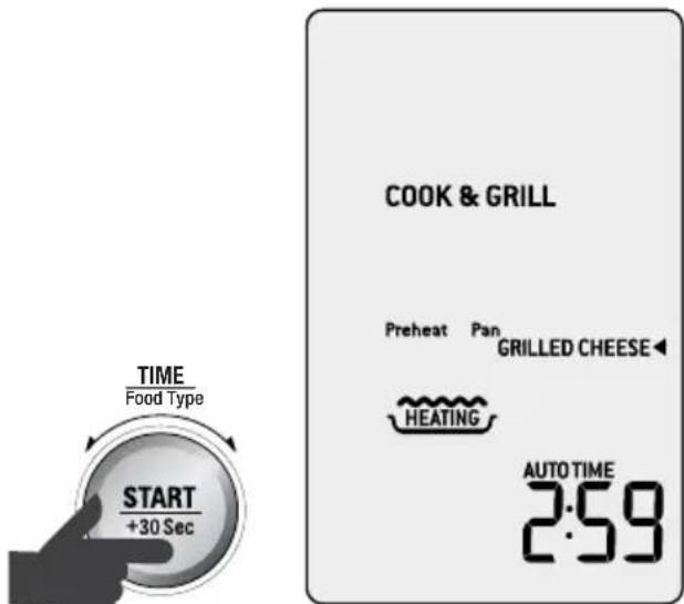 BREVILLE the Quick Touch Crisp BMO700 - Délectionner un réglage de CUISSON & GRILLAGE - 4