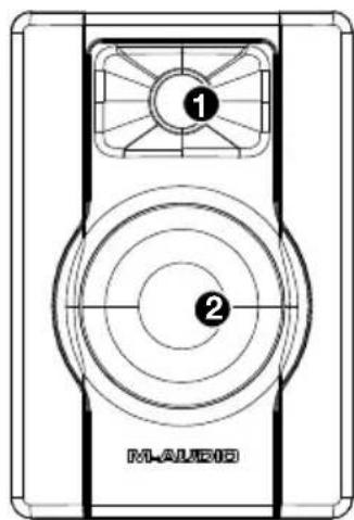 M-AUDIO BX3 - Panel frontal - 2