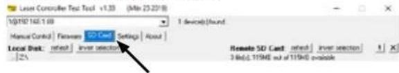 Laserworld ShowNET - a) Eigene ILDA-Dateien auf einer eingesteckten SD-Karte speichern - 1