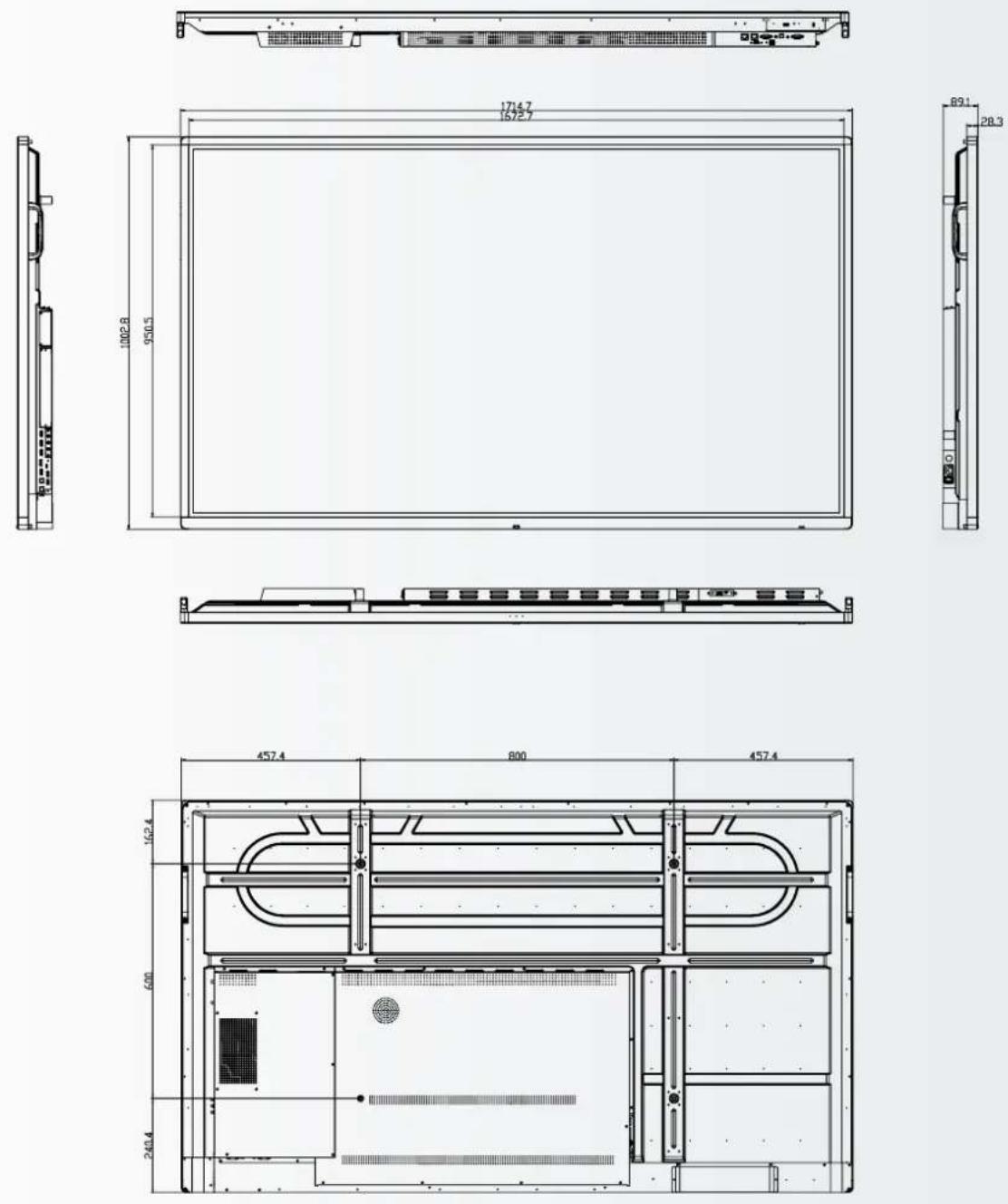 Legamaster ETX8620 - DIMENSIONS - 4