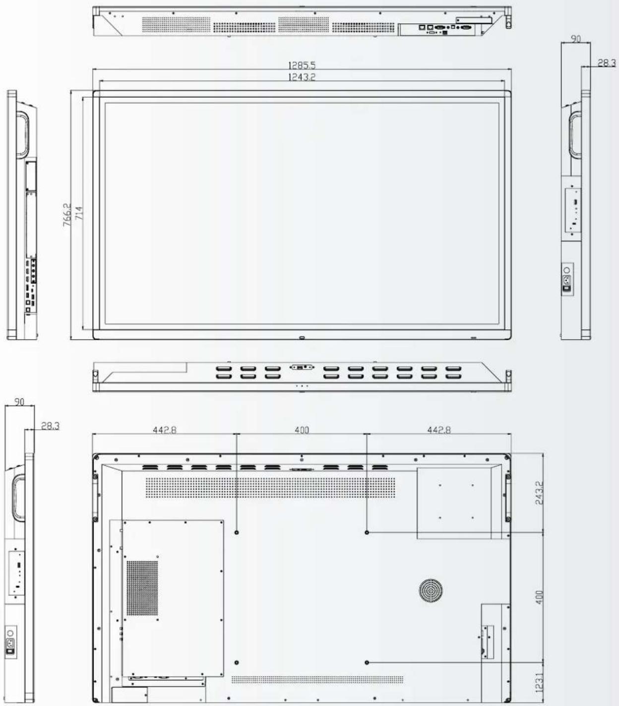 Legamaster ETX7520 - 12.1.DIMENSIONS - 1