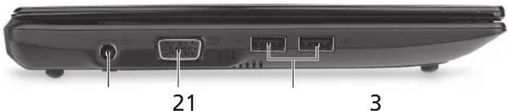 ACER Aspire One A150 - Vue gauche - 1