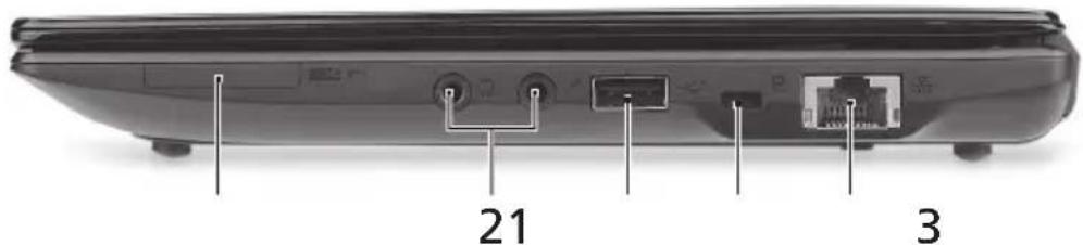 ACER Aspire One A150 - Sag görünüm - 1