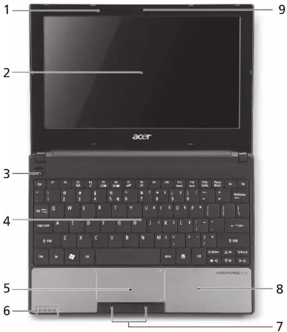 ACER Aspire One A150 - Vista dall'alto - 1