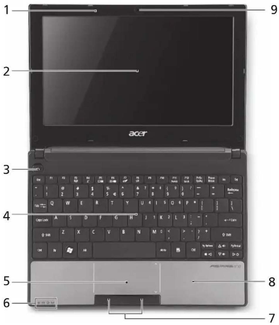 ACER Aspire One A150 - Pohled shora - 1