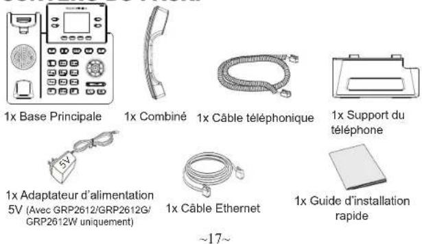 GRANDSTREAM GRP2612 - CONTENU DU PACK: - 1