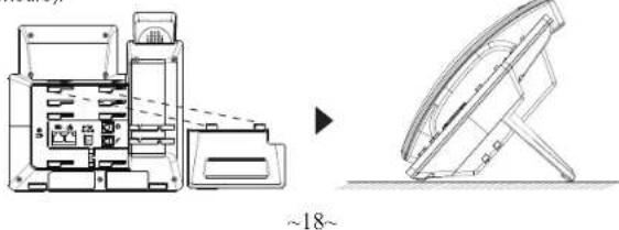 GRANDSTREAM GRP2612 - Installation du téléphone (Support du téléphone): - 1