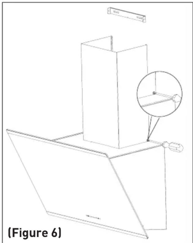 GRUNDIG GDS2460B - Installation du conduit de cheminée de la hotte - 1