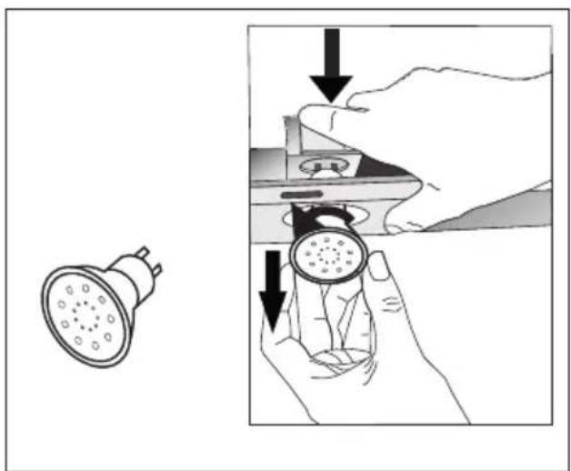 GRUNDIG GDS2460B - Remplacement des ampoules - 1