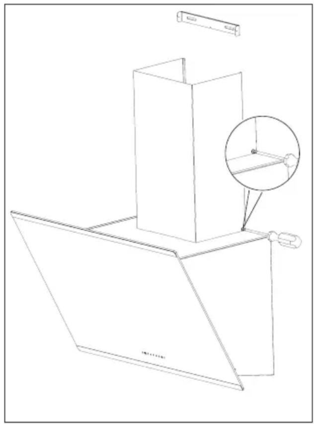 GRUNDIG GDS2460B - Instalarea evacuării hotei - 1