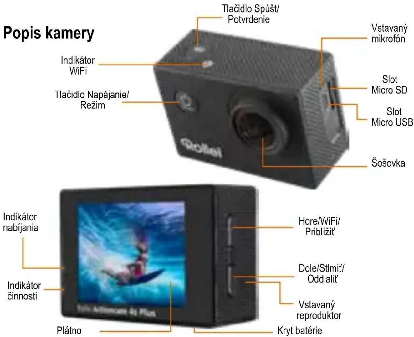 ROLLEI Actioncam 4s Plus - Vlastosti produktu - 1