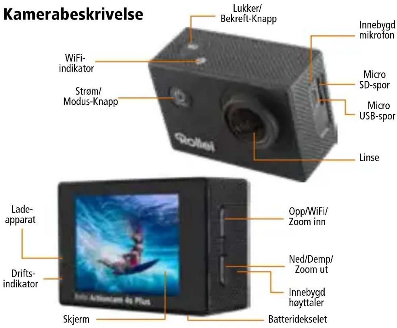 ROLLEI Actioncam 4s Plus - Produktfunksjoner - 1