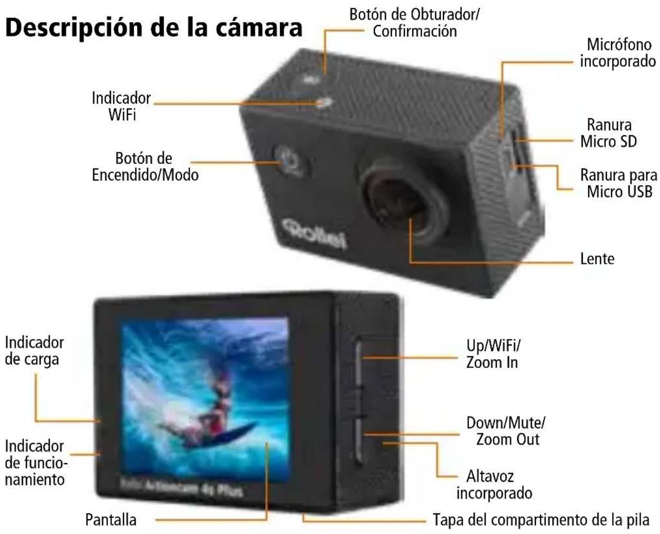 ROLLEI Actioncam 4s Plus - Characteristicadel producto - 1