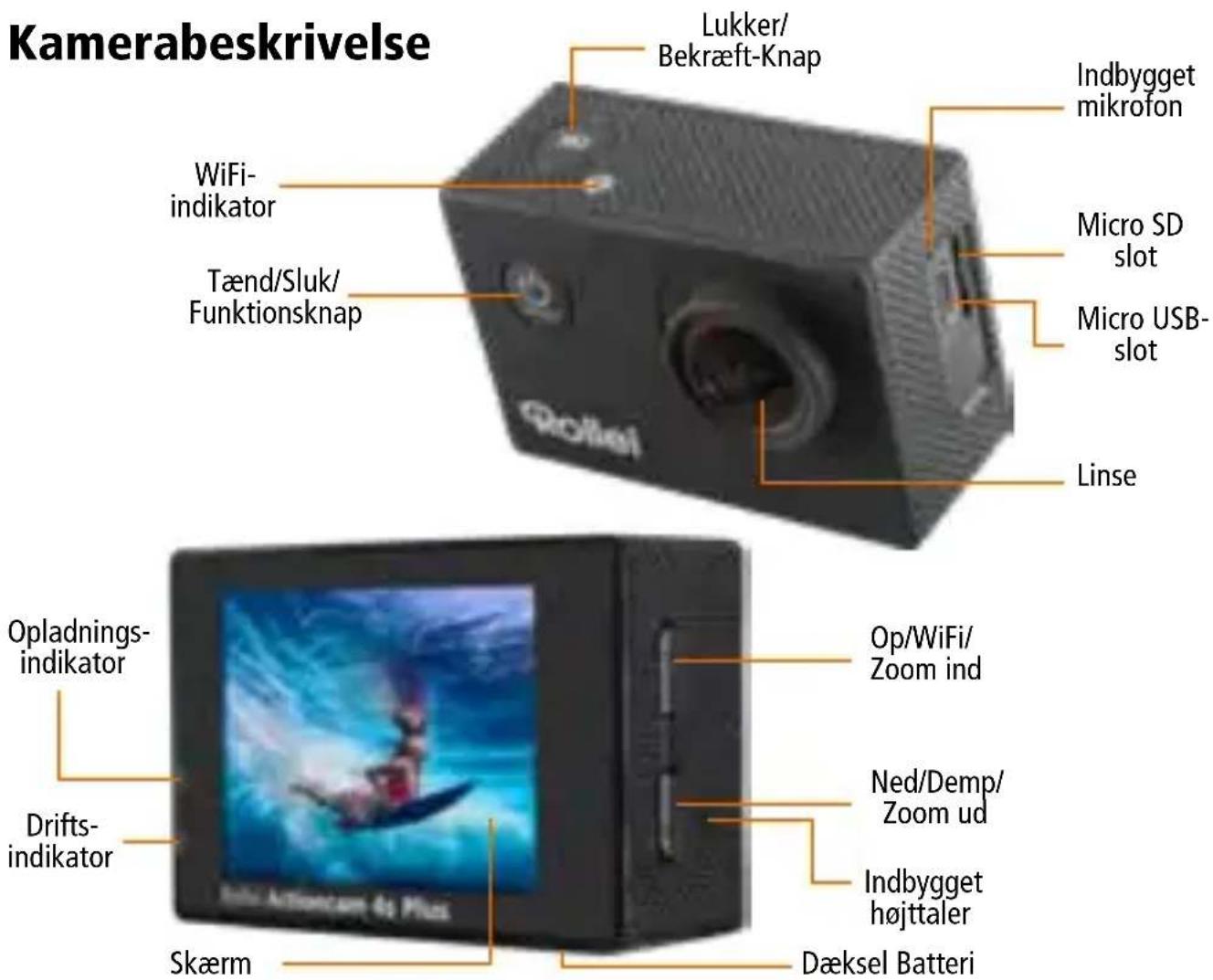 ROLLEI Actioncam 4s Plus - Produktegenskaber - 1