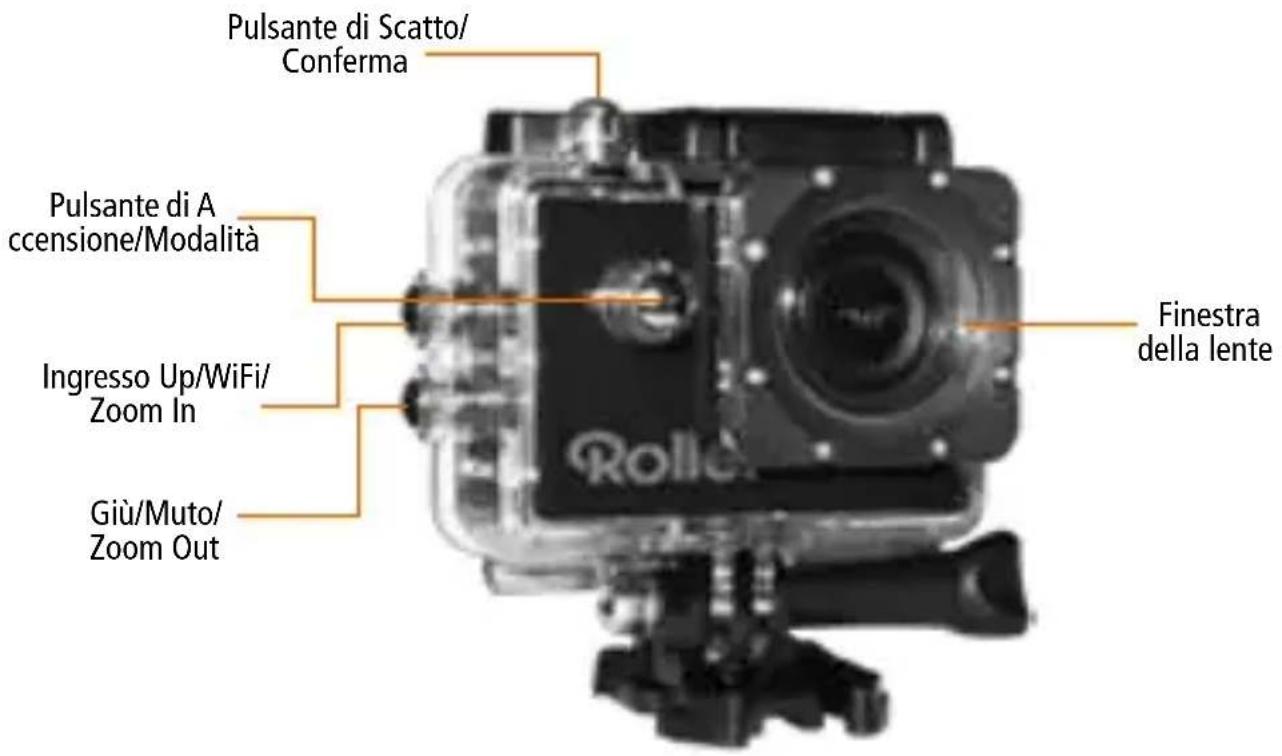 ROLLEI Actioncam 4s Plus - Custodia impermeabile - 1