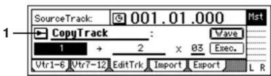 KORG D1200mkII - EditTrk: トラック編集 - 1