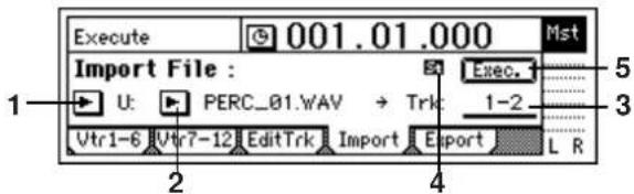 KORG D1200mkII - Import: WAV ファイルのインポート - 1