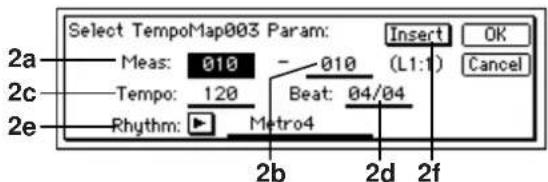 KORG D1200mkII - TmpMap: テンポ・マップの編集 - 2