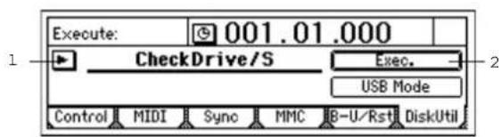 KORG D1200mkII - ハードディスクの検査 - 1