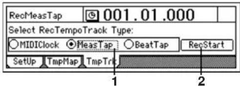 KORG D1200mkII - TmpTrk: テンポ・トラックの作成 - 1