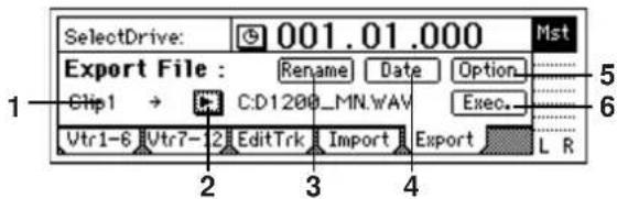 KORG D1200mkII - Export: WAV ファイルのエクスポート - 1