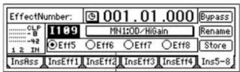 KORG D1200mkII - Ins5-8: インサート・エフェクト5~8の選択/設定 - 1