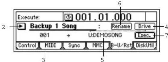 KORG D1200mkII - 1-1. ソング・データのバックアップ - 5