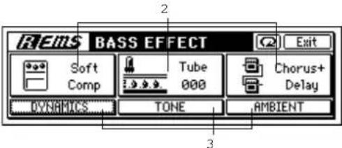 KORG D1200mkII - ベースにモデリング・エフェクトをかける - 1