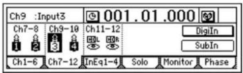 KORG D1200mkII - 入力をミキサーに割り当てる - 1