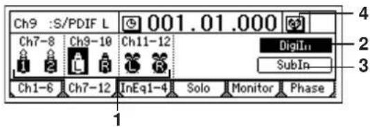 KORG D1200mkII - Ch1-6: ミキサー・チャンネル1~6の入力選択 - 1