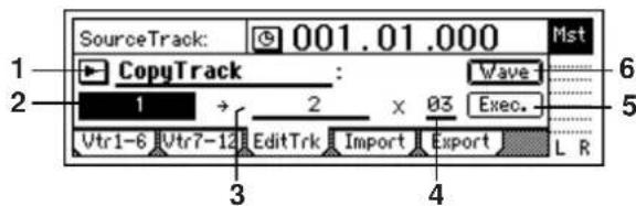 KORG D1200mkII - EditTrk: トラック編集 - 4