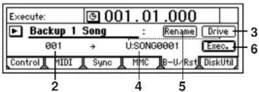 KORG D1200mkII - B-U/ RstType: "Backup1Song" - 1