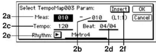 KORG D1200mkII - TmpMap: テンポ・マップの編集 - 4