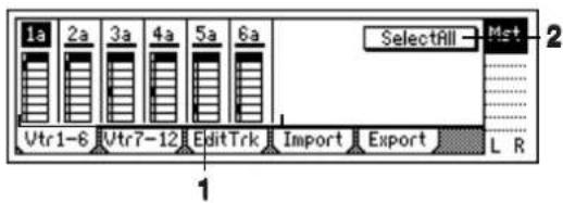 KORG D1200mkII - Vtr1-6: バーチャル・トラック1\~66の選択 - 1