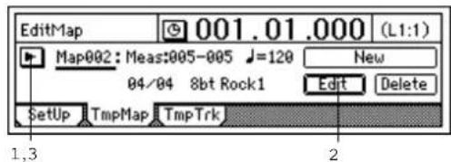 KORG D1200mkII - テンポ・マップを 設定し直すには - 1