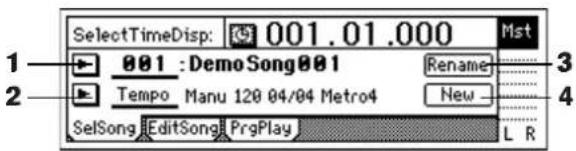 KORG D1200mkII - SelSong: ソングの選択 - 1