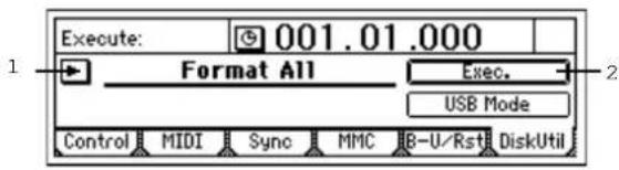 KORG D1200mkII - ハードディスクのフォーマット - 1