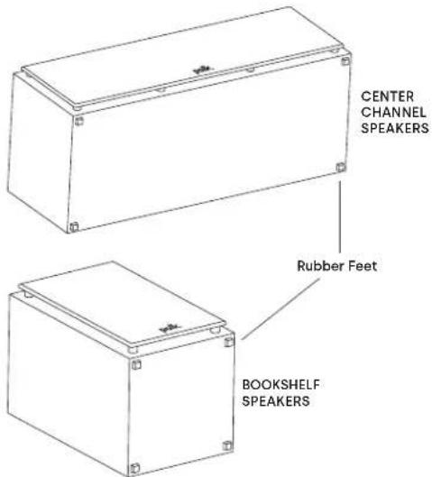 POLK XT15 - Adding Adhesive-Backed Rubber Feet - 1