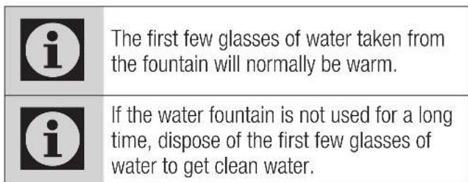 SMEG FA63XBI - Using the water fountain (for certain models) - 1