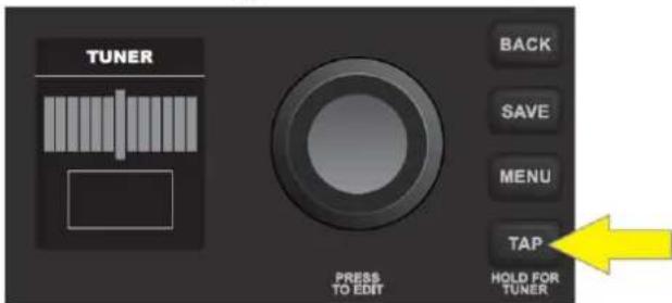 FENDER Mustang LT25 - FONCTION DU MENU : ACCORDEUR - 1