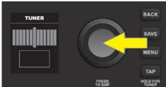 FENDER Mustang LT25 - FONCTION DU MENU : ACCORDEUR - 3