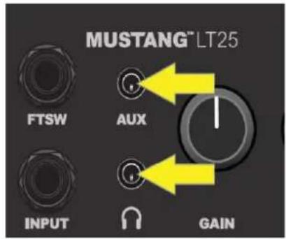 FENDER Mustang LT25 - ENTREE AUXILIAIRE ET SORTIE CASQUE - 1
