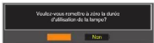 JVC DLANZ8 - Réinitialiser la temps d'utilisation de la lampe à partir de l'écran de menu - 2